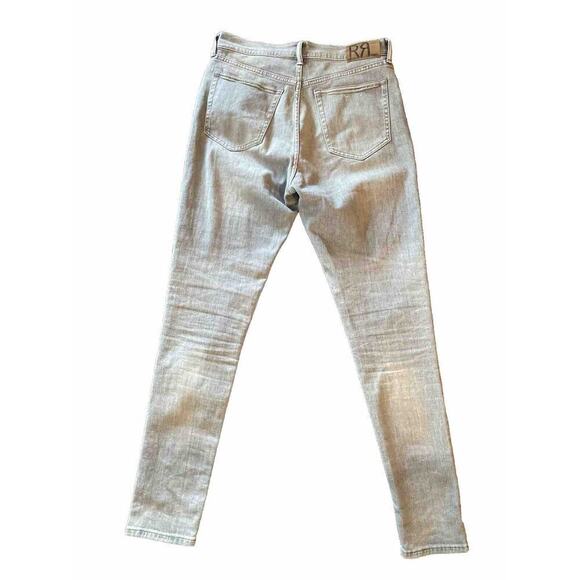 Ralph Lauren Double RL RRL Stretch High Skinny Distressed Grey Jeans 30 Denim - Picture 6 of 16